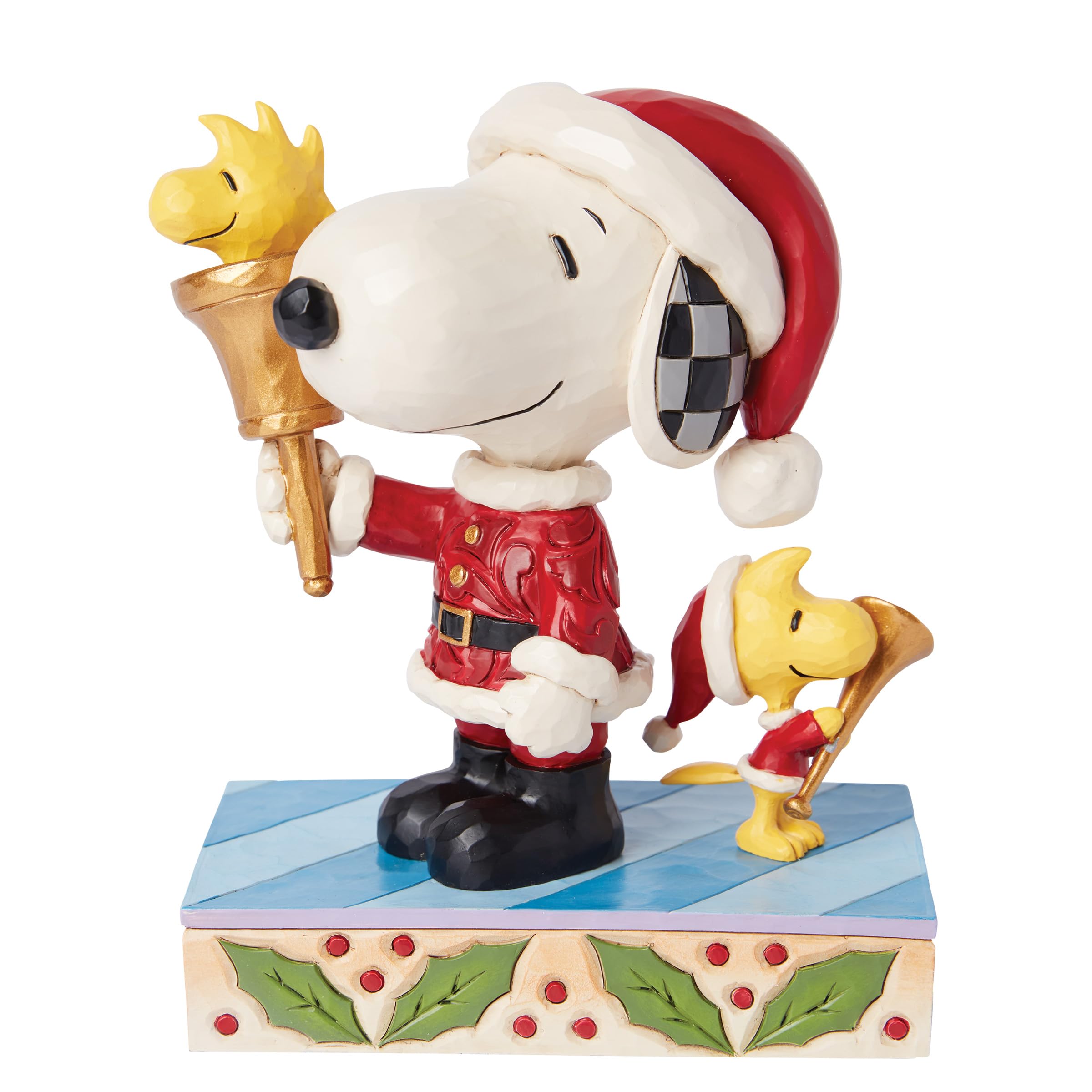Amazon.com: Enesco Peanuts by Jim Shore Santa Snoopy and Woodstock